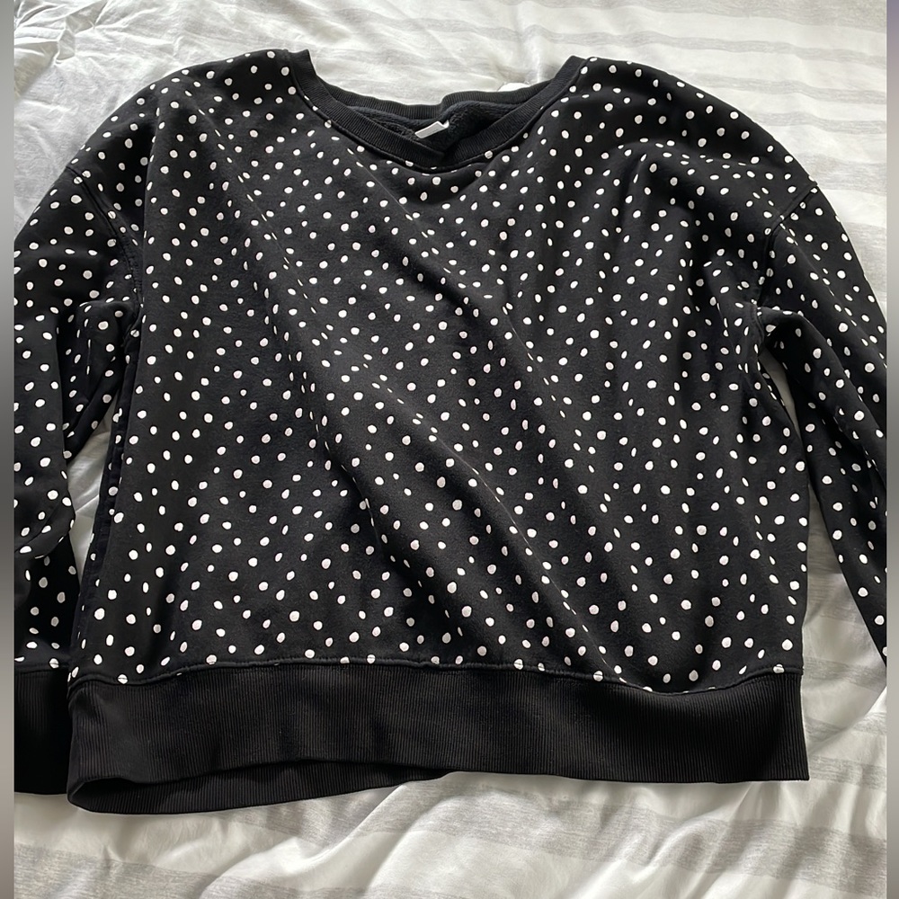 Old Navy Polka Dot Sweatshirt Lounging Comfortable Long Sleeve